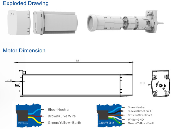 K-06(DC) CURTAIN MOTOR
